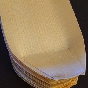 Disposable Pinewood Cocktail Boat Medium 6 inches with 50 boats in a pack